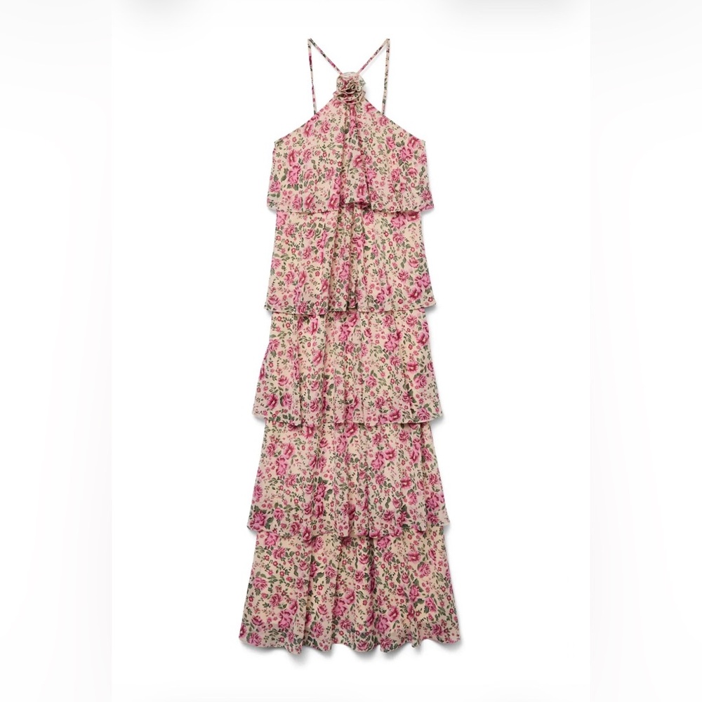 VERO MODA Tiered Halter Dress